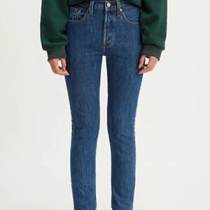 Levi’s 501 skinny dark wash 28” inseam